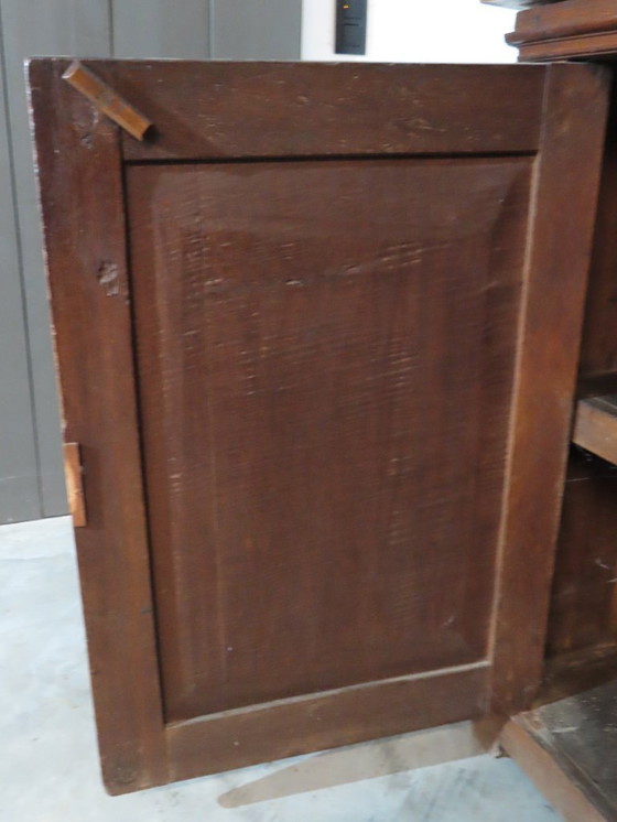 Image 1 of Eikenhouten kast laat 19de eeuw