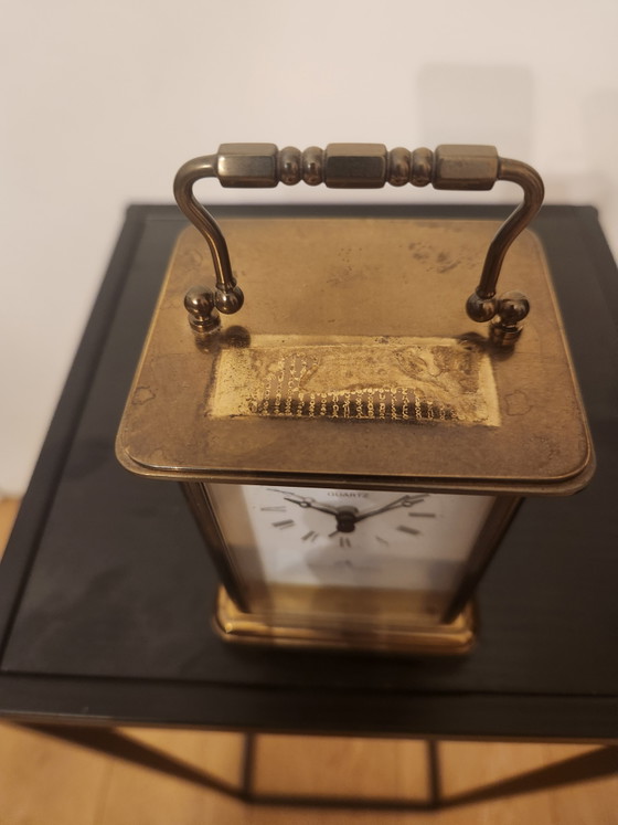 Image 1 of Prachtige Messing Matthew Norman Reisklok (Swiss Made) – Quartz