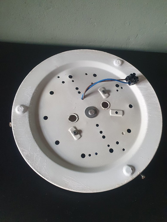 Image 1 of Vintage Raak Amsterdam opaline UFO glass ceiling lamp