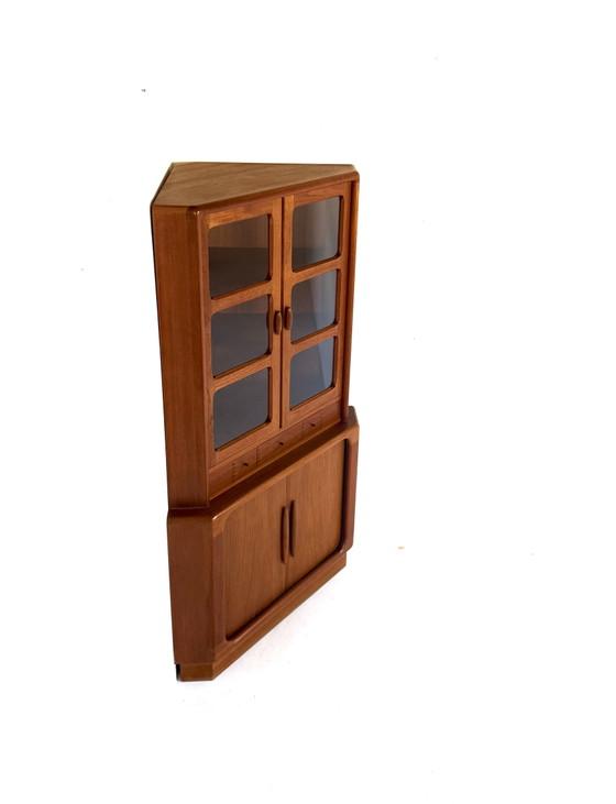 Vetrina ad angolo vintage in teak, Dyrlund anni '70 – Vetrine, Glass, Wood (photo 11 of 12)