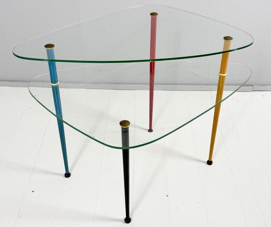 Image 1 of Side table by Edoardo Paoli, model: Arlecchino for Vitrex, Milan/Italy, 1950s