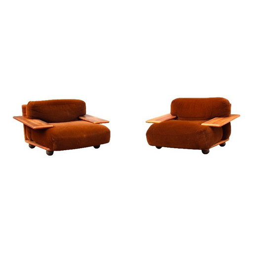 2x poltrone pianura di mario bellini per cassina, italia, 1970s