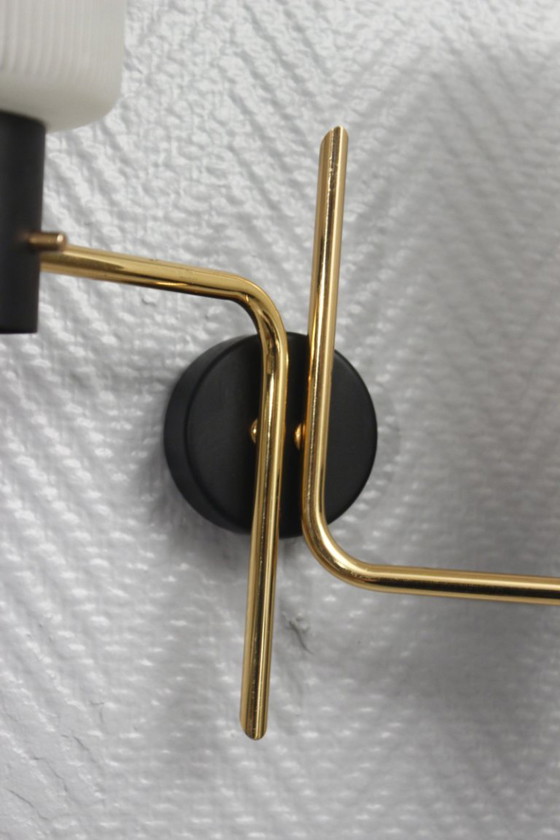 Image 1 of Pareja de apliques de pared de los años 50, diseño Arlus Lunel Guariche Stilnovo