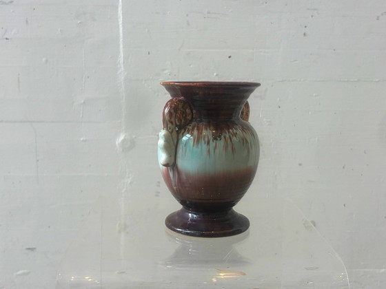 Vintage Ceramic Handled Vase by Bay Model 92-15 (photo 4 of 12)