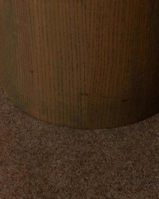 Image 1 of Vintage Saporiti Italia Dining Table – Enamel Column Base –  Postmodern 1980s