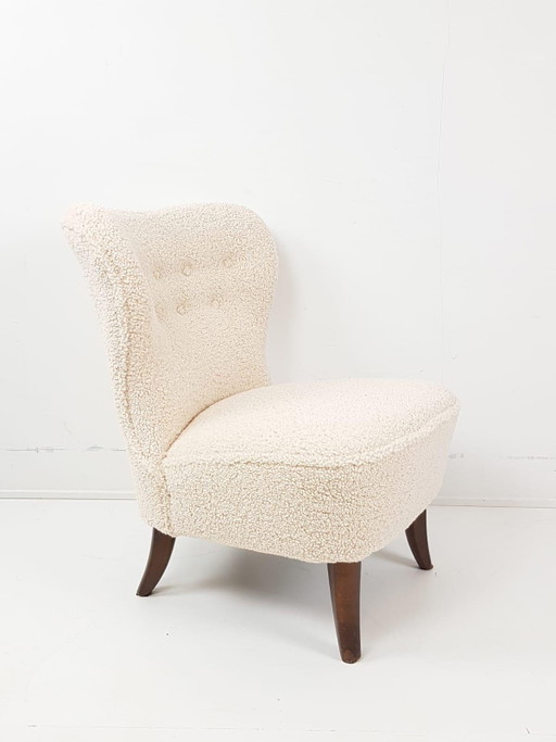 Fauteuil Artifort Vintage | Fauteuil Teddy Club nouvellement rembourré – Wood, Textile