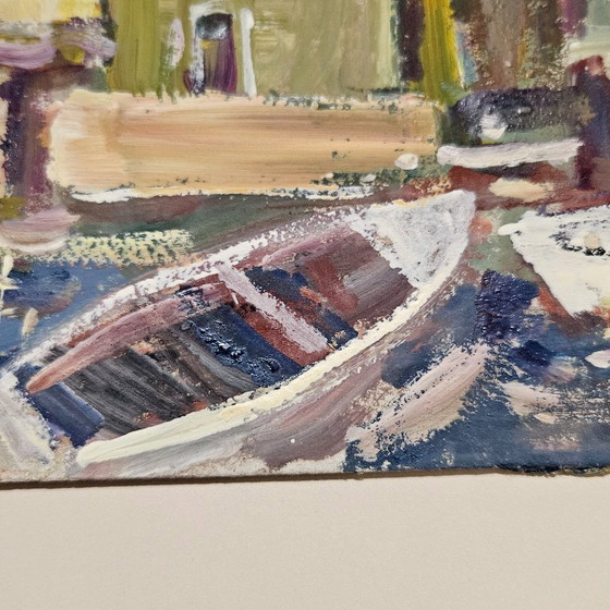 Image 1 of Jozsef BANFI (1936-) Oil Painting on Cardboard | Dubrovnik, Croatia | Signed by Bánfi | Famous Hungarian Painter | 23x33cm