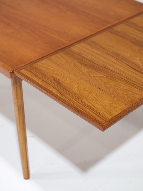 Image 1 of Uitschuifbare eettafel rechthoekig teak Deens vintage