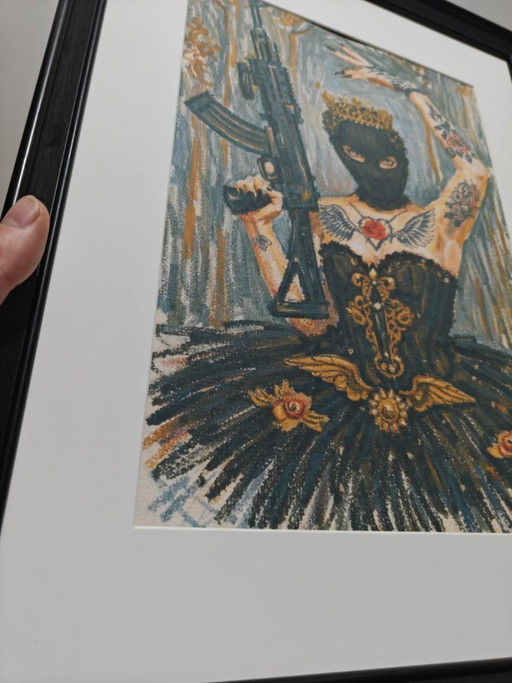 Black swan art Black Framed Wall Decor