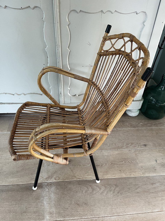 Image 1 of Rotan jaren 60 fauteuil stoel 