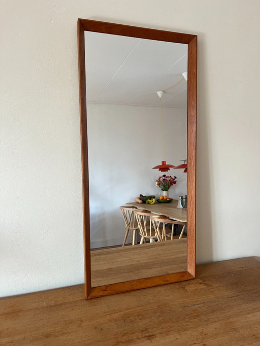 Vintage Danish teak mirror - midcentury mirror