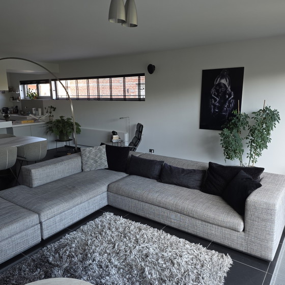 Sur&Plus L
sofa and pouf
fabric
grey black white, Corner sofas, Polyester, Silver (photo 4 of 5)