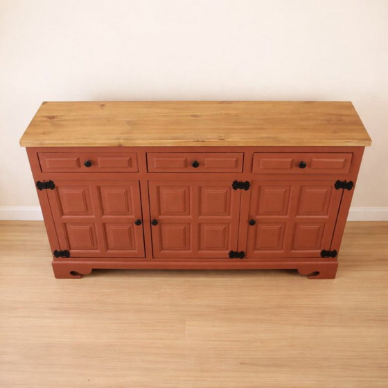 1940s Spanish Castilian Style Narrow Sideboard – Wood (photo 4 of 9)