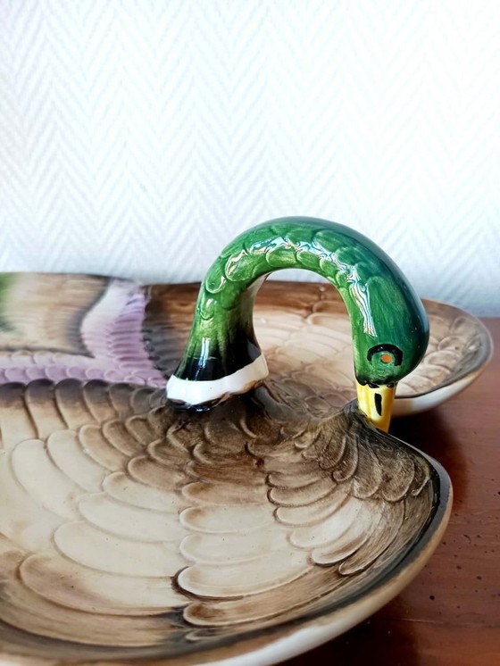Image 1 of vintage ceramic duck dish