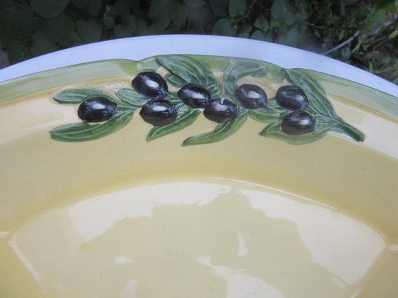 Oliva Rustica by Clay Art-EDW-Grote keramische driehoekige serveerschaal/bord vintage – Schalen, Ceramic (photo 4 of 11)