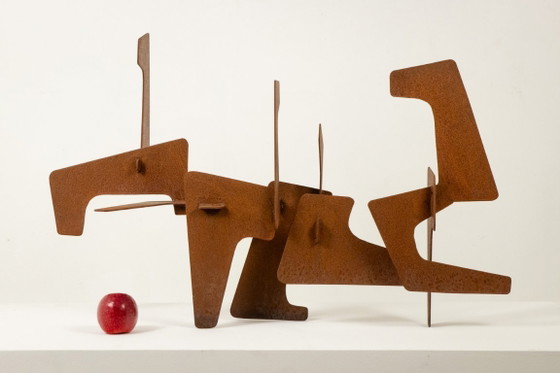 Image 1 of MPCEM. Sculpture abstraite en acier corten. Pièce unique, 2014.
