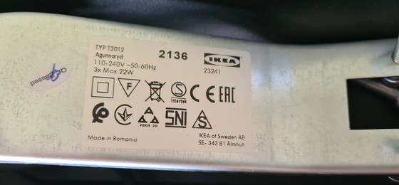 Image 1 of Agunnaryd (Ikea) Industrial Ceiling Lamp - 3 Lamps