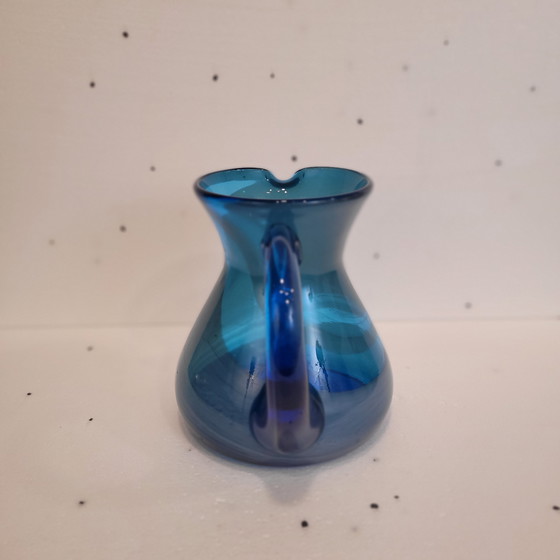 Image 1 of Jarra cristal soplado azul, 50’s - Italia
