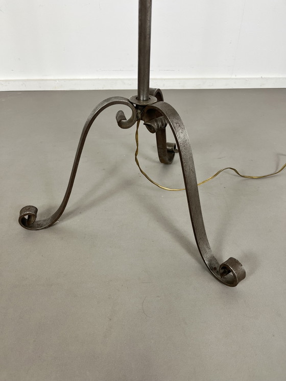 Art Deco Amsterdamse School lamp vloerlamp jaren twintig – Vloerlampen, Metal, Textile (photo 7 of 14)
