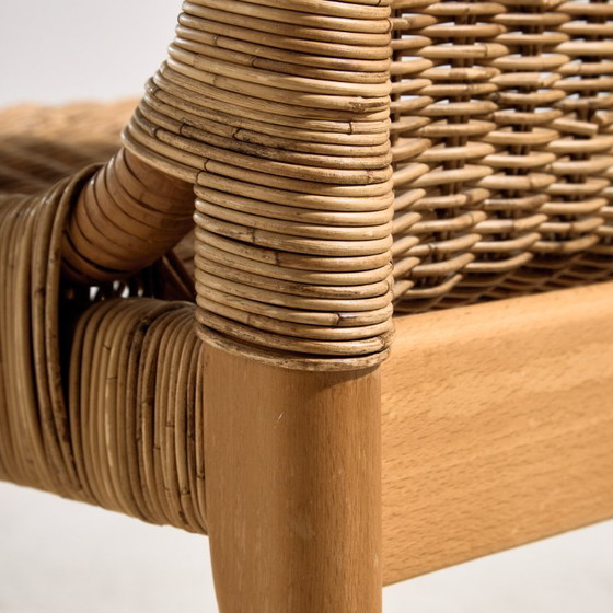 MK10876 Oak and Rattan Chair, Set of 4 – Side chairs, Wicker (photo 12 of 16)
