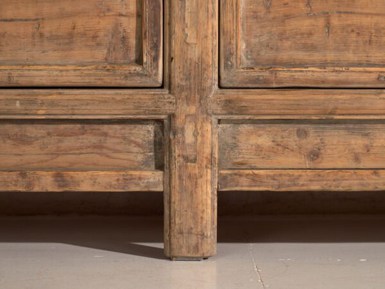 Credenza antica a tre ante in legno di pino – Cina, circa 1900 – Credenze con vetrina, Iron (photo 36 of 40)