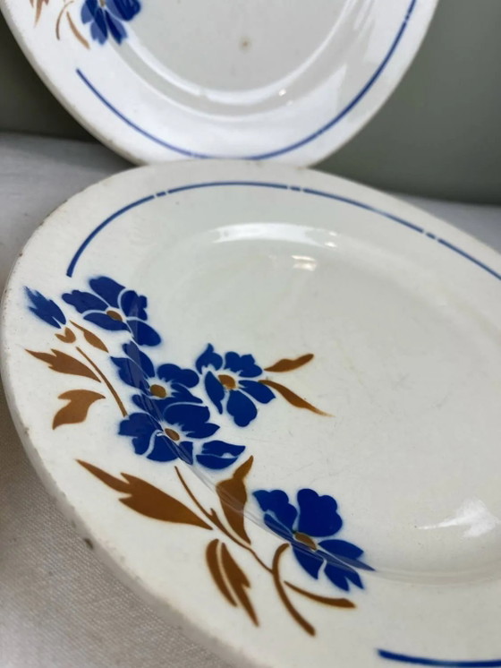 4 platos llanos antiguos – Loza, Porcelain (photo 7 of 11)