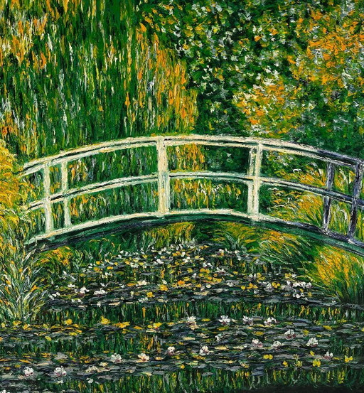 Claude Monet - Le Pont Japonais Hand-painted on a roll.