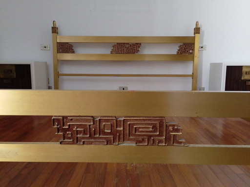 Luciano Frigerio Brass & Bronze Bed, Italy 1970s'