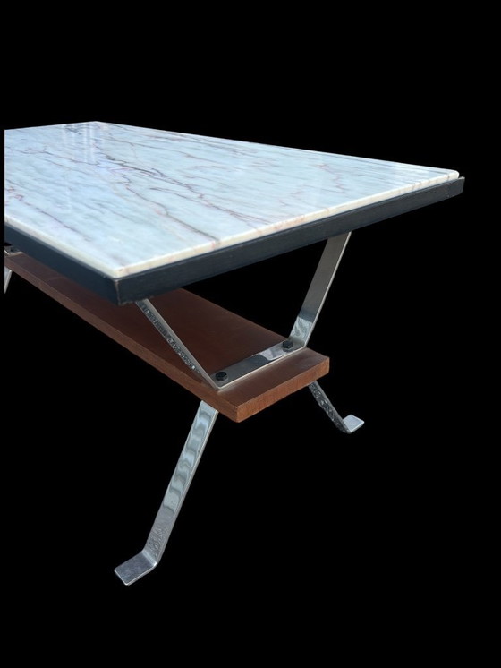 Image 1 of marble-topped coffee table 1970