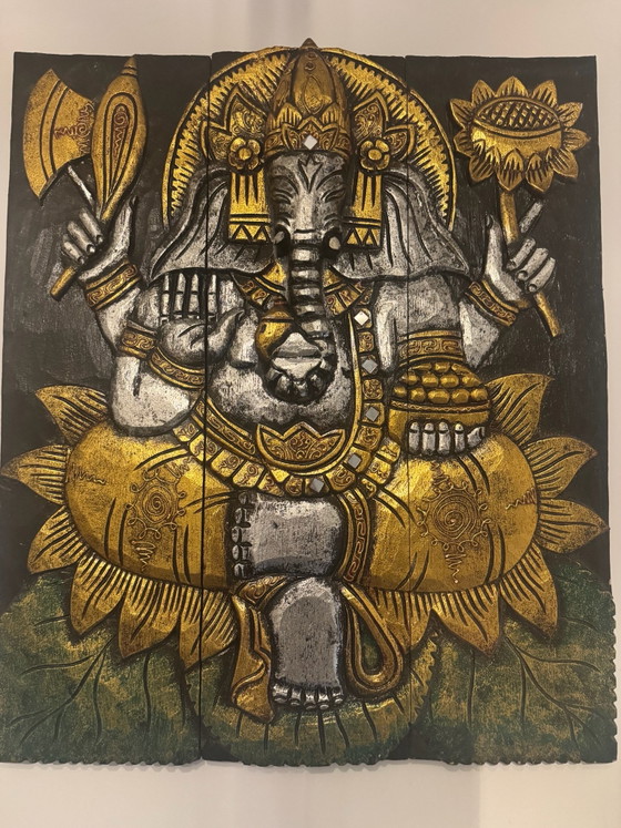 Ganesha woodwork – Wanddecoratie, Hout (photo 2 of 5)