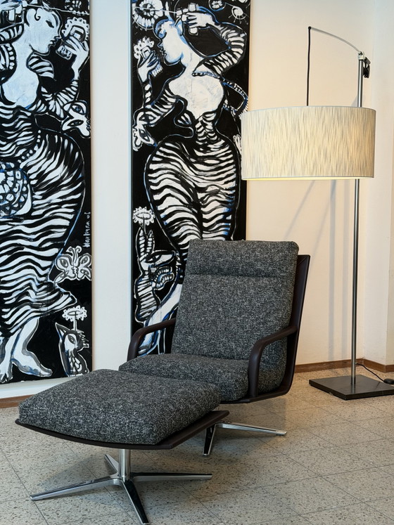 Image 1 of Leolux Kudo draaifauteuil plus hocker NIEUW