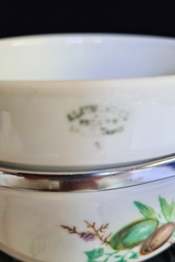 Image 1 of 3x Kochtöpfe aus Aluminit von Limoges, Frankreich, Marke Frugier, hochglanzpoliertes Haviland-Porzellan.