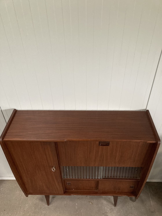 Image 1 of Vintage Mid - Century Teak Wall Cupboard