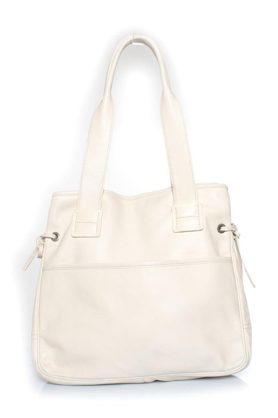 Image 1 of Hogan, witte leren shopper