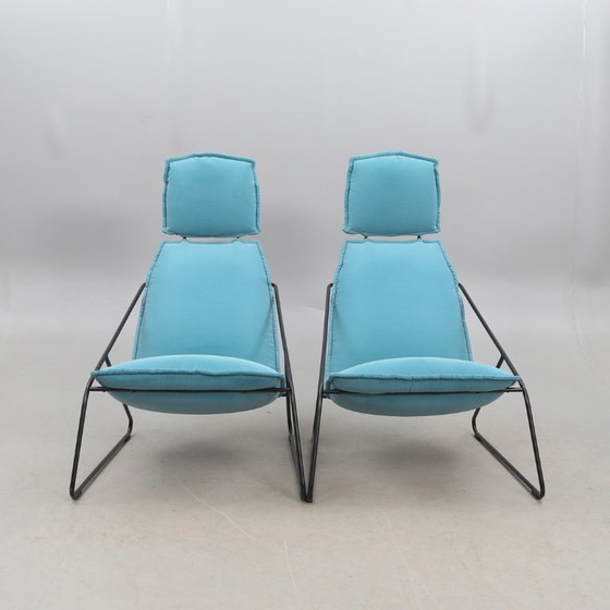 Image 1 of Carl Öjerstam for IKEA — “Villstad” Armchairs (Pair) — 2000s — Scandinavian Contemporary Lounge Duo Overview: A Refined Matching