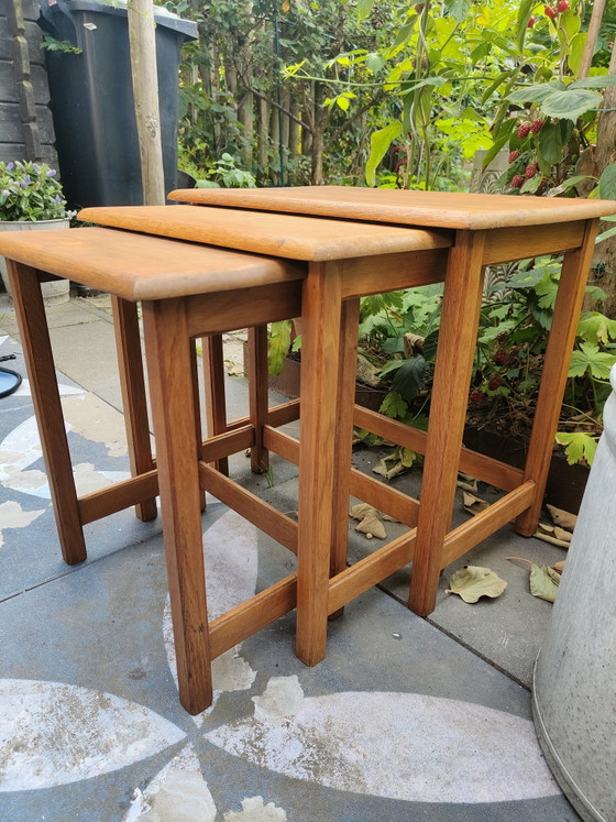 Vintage Nesting Tables Jaren 60 Teak Bijzettafels – Wood (photo 5 of 7)