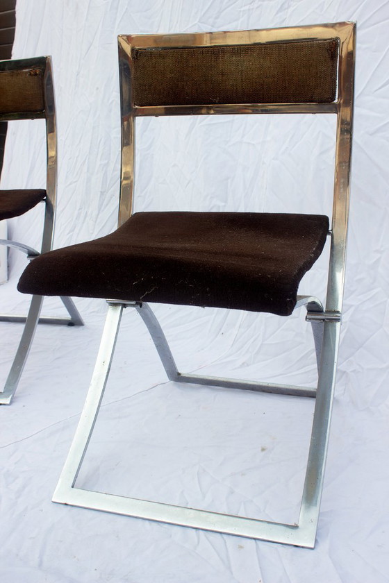 Image 1 of coppia di sedie pieghevoli vintage "Luisa" (o "Luiza") di Marcello Cueno