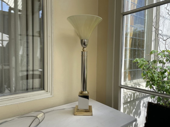 Image 1 of Lampada da tavolo a luce abbagliante Maison Jansen 1970, francese