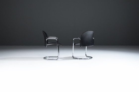 Image 1 of Very are leather Dialogo Dessau dining chairs by Afra E Tobia Scarpa C&B Italia
