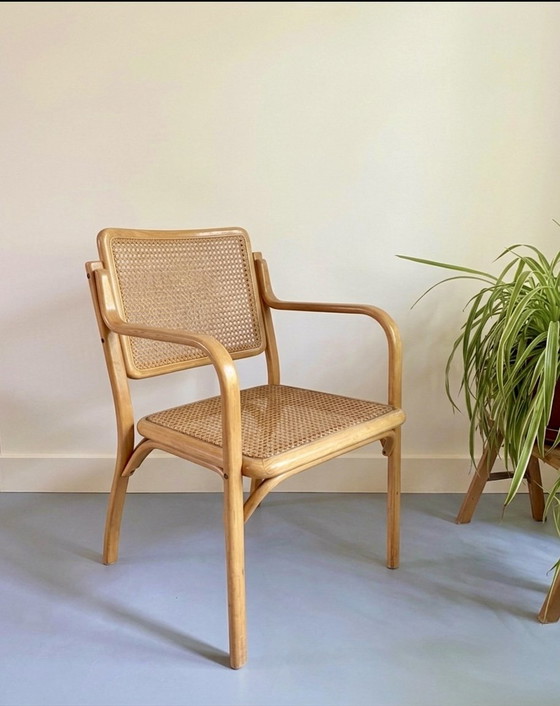 B-16 Stoel uit de jaren 70, ontworpen door Mirjana Maračić – Mundus, Fauteuils, Wood, Rattan (photo 2 of 11)