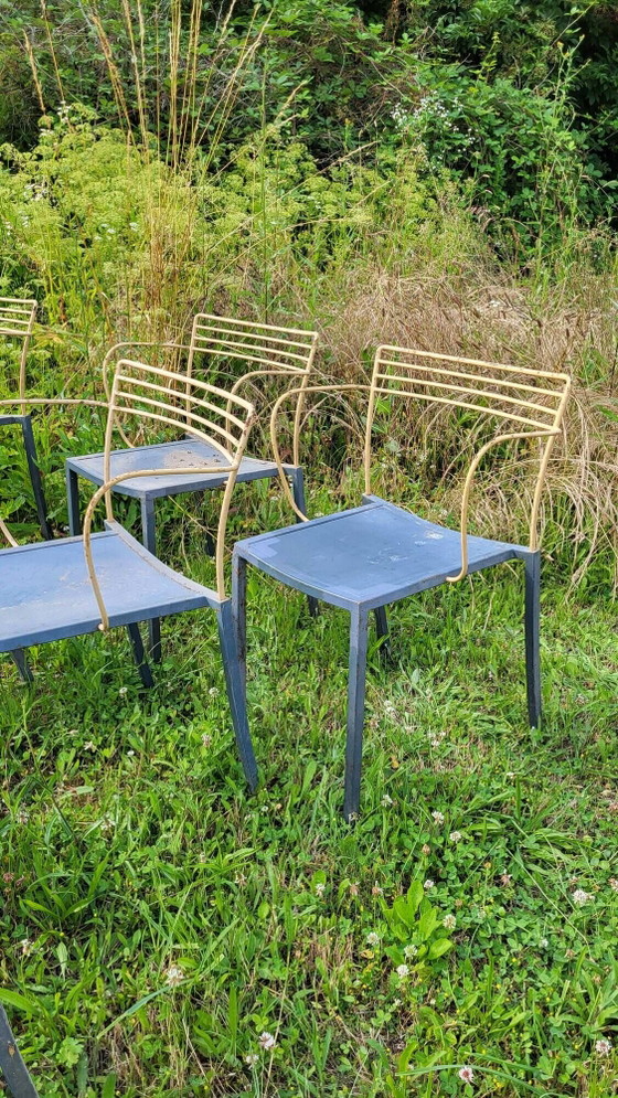 10 “Piccolo” armchairs Pascal Mourgue for Fermob – Garden furniture, Metal, Design (photo 3 of 9)