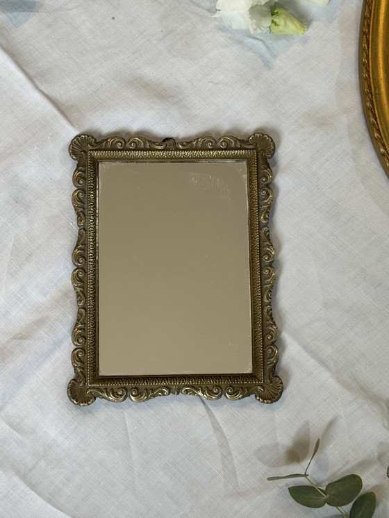 Image 1 of Miroir laiton vintage 