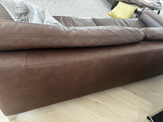 Image 1 of Bellissimo divano in pelle marrone cholade