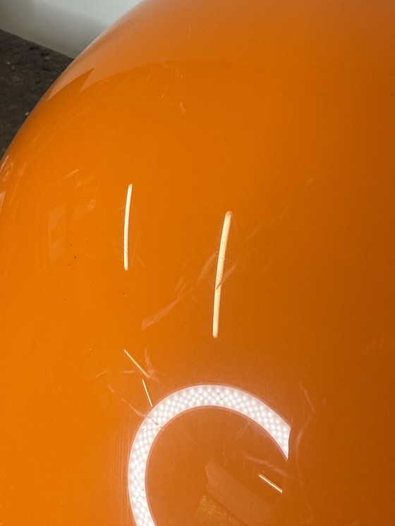 Image 1 of orangefarbene Pendelleuchte aus den 70ern