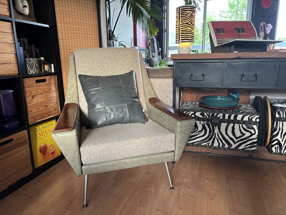 Image 1 of Gerestaureerde fauteuil in mid-century modern stijl