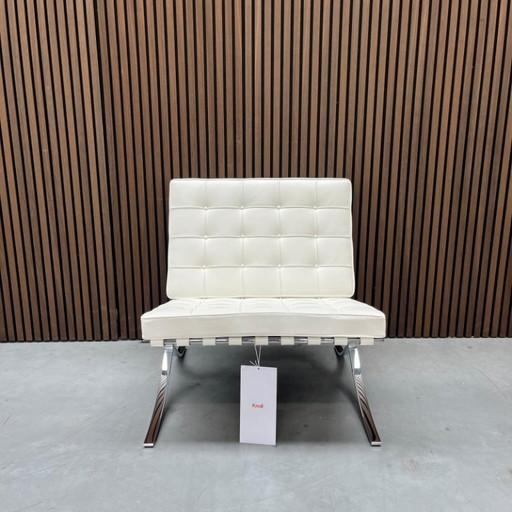 Knoll Barcelona chair classic - Bianco leder