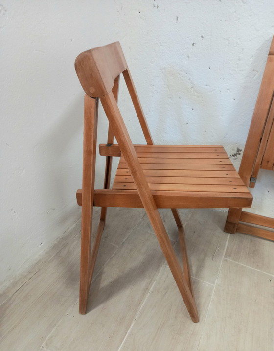 Image 1 of Coppia di Sedie Pieghevoli Trieste Produzione Bazzani