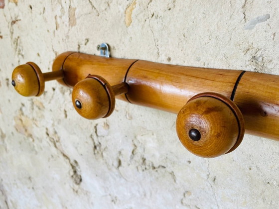 Image 1 of Mid-Century Faux Bambus Wandhalterung Garderobe