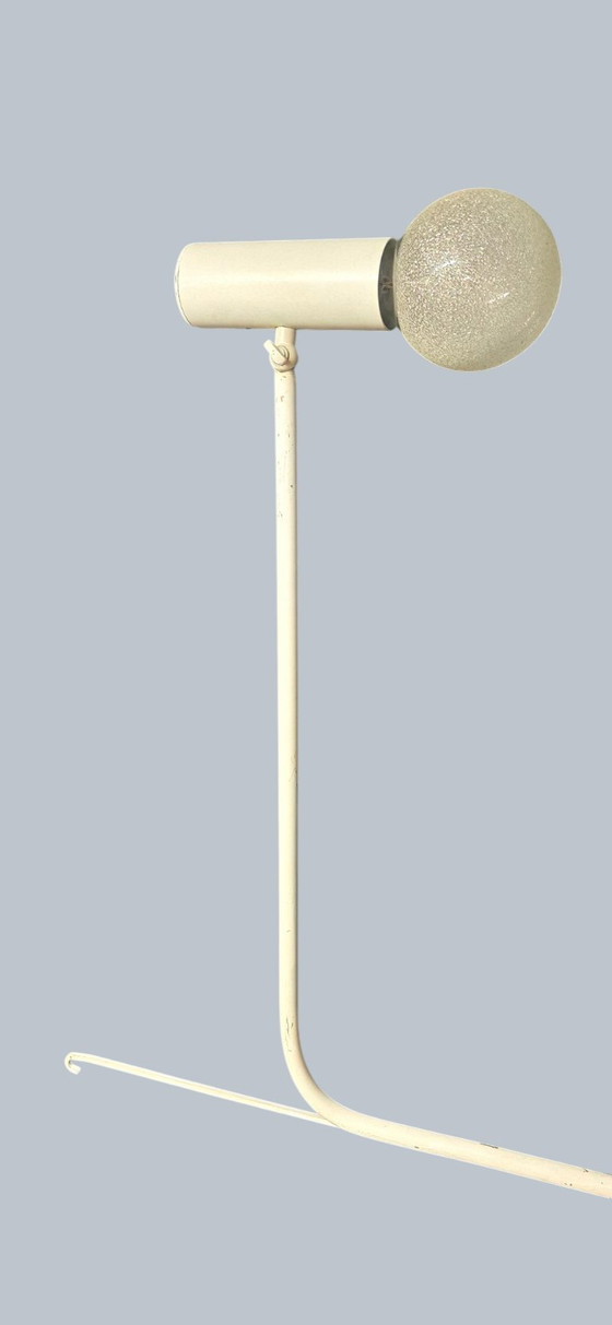 Image 1 of Minimalist metal wall light in the style of Jean Prouvé, circa 1950