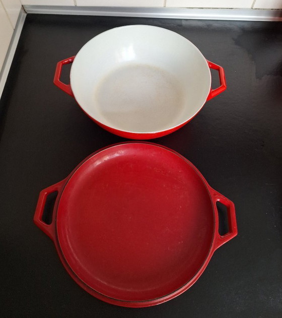 Image 1 of Set van 4 gietijzeren vintage Copco Denmark pannen